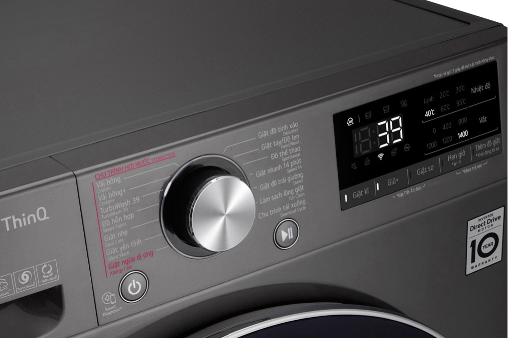 Máy giặt LG Inverter 10 kg FV1410S3B lồng ngang - Ảnh 5